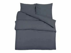Sale Juego de funda nórdica microfibra ligera antracita 240x220 cm ES623732 Gris antracita