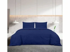 Discount Juego de funda nórdica microfibra ligera marino 200x200 cm ES818559 Ropa De Cama|Juego De Sábanas