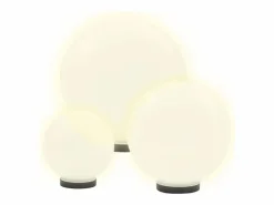Juego de lámparas de bola LED 6 uds esféricas PMMA 20/30/40 cm ES255421