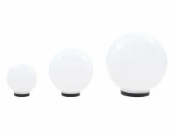 Juego de lámparas de bola LED 3 pzas esféricas 20/30/40 cm PMMA ES100005