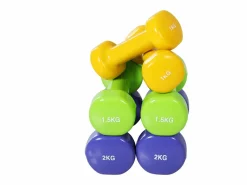 Juego de mancuernas ajustables de 10 kg, 4 pares de pesas, con estuche, de metal y plástico, color negro (41 x 30 x 8 cm)