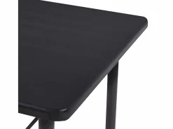 vidaxl Juego de mesa alta y taburetes 5 piezas tela negra