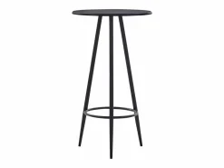Clearance vidaxl Juego de mesa alta y taburetes 3 piezas plástico Negro