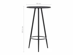Clearance vidaxl Juego de mesa alta y taburetes 3 piezas plástico Negro