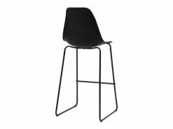 Clearance vidaxl Juego de mesa alta y taburetes 3 piezas plástico Negro