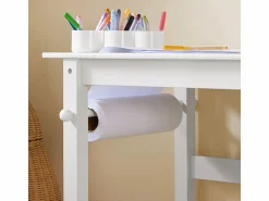 Sobuy Juego de Mesa y Silla Infantil de Madera Escritorio Infantil con 3 Portalápices KMB60-W ES