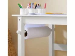 Sobuy Juego de Mesa y Silla Infantil de Madera Escritorio Infantil con 3 Portalápices KMB60-W ES