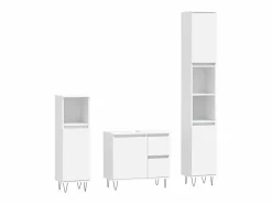 Online vidaxl Juego de muebles de baño 3 pzas madera contrachapada Blanco