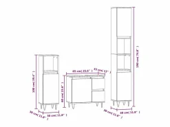 Online vidaxl Juego de muebles de baño 3 pzas madera contrachapada Blanco