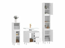 Online vidaxl Juego de muebles de baño 3 pzas madera contrachapada Blanco