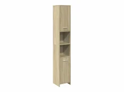 Sale Juego de muebles de baño 4 pzas contrachapada roble Sonoma Estantería Sobre Inodoro