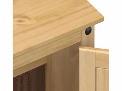 Online Juego de muebles de baño Corona 4 pzas madera maciza pino Estantería Sobre Inodoro