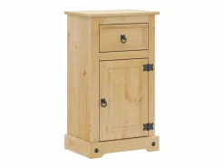 Discount vidaxl Juego de muebles de baño Corona 3 pzas madera maciza pino Marru00f3n