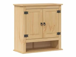 vidaxl Juego de muebles de baño Corona 3 pzas madera maciza pino