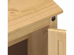 vidaxl Juego de muebles de baño Corona 3 pzas madera maciza pino