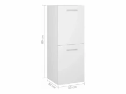 Discount vidaxl Juego de muebles de baño madera de ingeniería Blanco