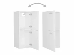 Discount vidaxl Juego de muebles de baño madera de ingeniería Blanco
