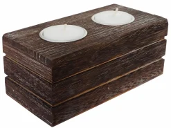 Best Juego de portavelas de té Tolve (3 piezas), marrón Portavelas Y Vela