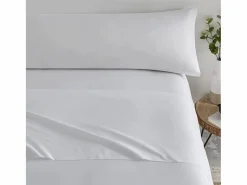 Hot Juego de Sábanas Blancas 3 Piezas Cama 180cm Tacto Extrasuave Descansin Blanco