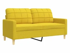 Online vidaxl Juego de sofás 2 piezas tela claro Amarillo