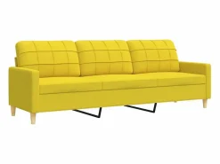 Online vidaxl Juego de sofás 2 piezas tela claro Amarillo