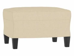 New Clicnbuy Juego de sofás 3 piezas tela color Crema
