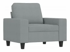 Clicnbuy Juego de sofás 4 piezas tela claro Gris