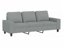 Clicnbuy Juego de sofás 4 piezas tela claro Gris