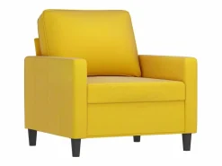New Clicnbuy Juego de sofás 4 piezas terciopelo Amarillo