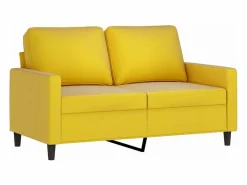 New Clicnbuy Juego de sofás 4 piezas terciopelo Amarillo