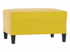 New Clicnbuy Juego de sofás 4 piezas terciopelo Amarillo