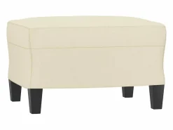 Clearance vidaxl Juego de sofás con cojines 4 piezas cuero sintético Crema