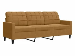 Outlet vidaxl Juego de sofás con cojines 2 piezas terciopelo marrón Marru00f3n