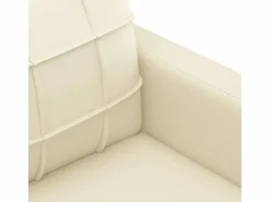 vidaxl Juego de sofás con cojines 3 piezas cuero sintético