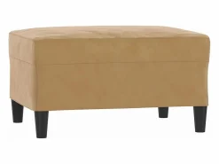 Clicnbuy Juego de sofás con cojines 4 piezas terciopelo marrón