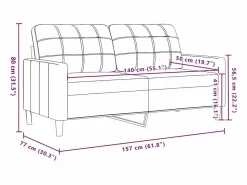 Hot Juego de sofás con cojines 2 piezas terciopelo Conjunto Sofá Y Sillón