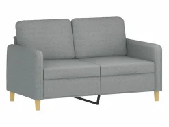 vidaxl Juego de sofás con cojines 3 piezas tela claro Gris