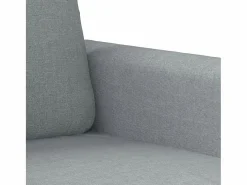 vidaxl Juego de sofás con cojines 3 piezas tela claro Gris