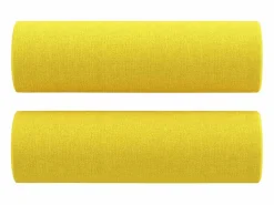 Clicnbuy Juego de sofás con cojines 3 piezas tela claro Amarillo