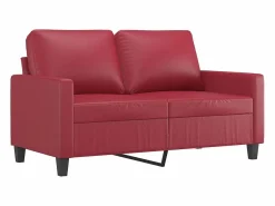 Best Clicnbuy Juego de sofás con cojines 2 piezas cuero sintético tinto Rojo