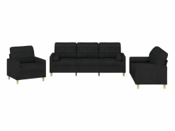Outlet Juego de sofás con cojines 3 piezas tela Conjunto Sofá Y Sillón