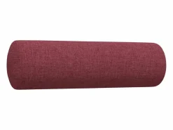 Discount vidaxl Juego de sofás con cojines 3 piezas tela tinto Rojo