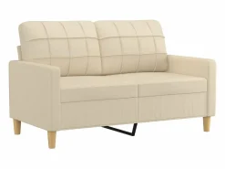 Clearance Clicnbuy Juego de sofás con cojines 2 piezas tela Crema