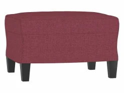 Hot Juego de sofás con cojines 3 piezas tela tinto Conjunto Sofá Y Sillón