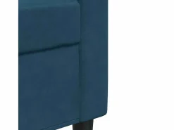 New vidaxl Juego de sofás con cojines 2 piezas terciopelo Azul