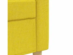 Clearance vidaxl Juego de sofás con cojines 2 piezas tela claro Amarillo