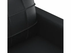 Best vidaxl Juego de sofás con cojines 4 piezas cuero sintético Negro