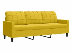 Sale vidaxl Juego de sofás con cojines 4 piezas terciopelo Amarillo