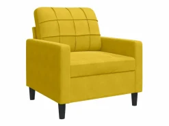 Sale vidaxl Juego de sofás con cojines 4 piezas terciopelo Amarillo