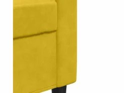Best vidaxl Juego de sofás con cojines 3 piezas terciopelo Amarillo